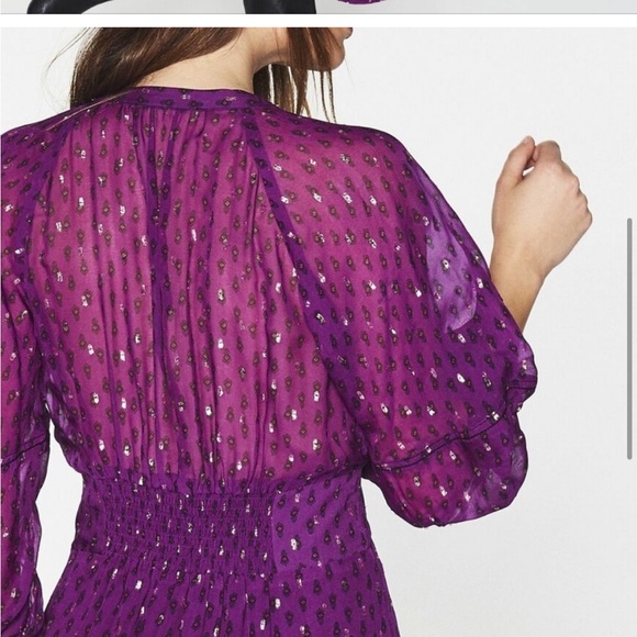 Ba&sh Cyana Balloon Sleeve Midi Dress - Picture 4 of 16